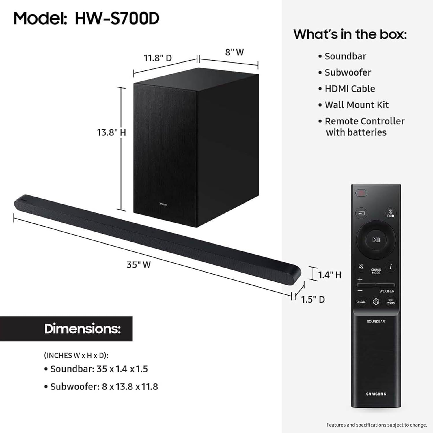 Barra Sonido Samsung HW-S700D-ZX-3