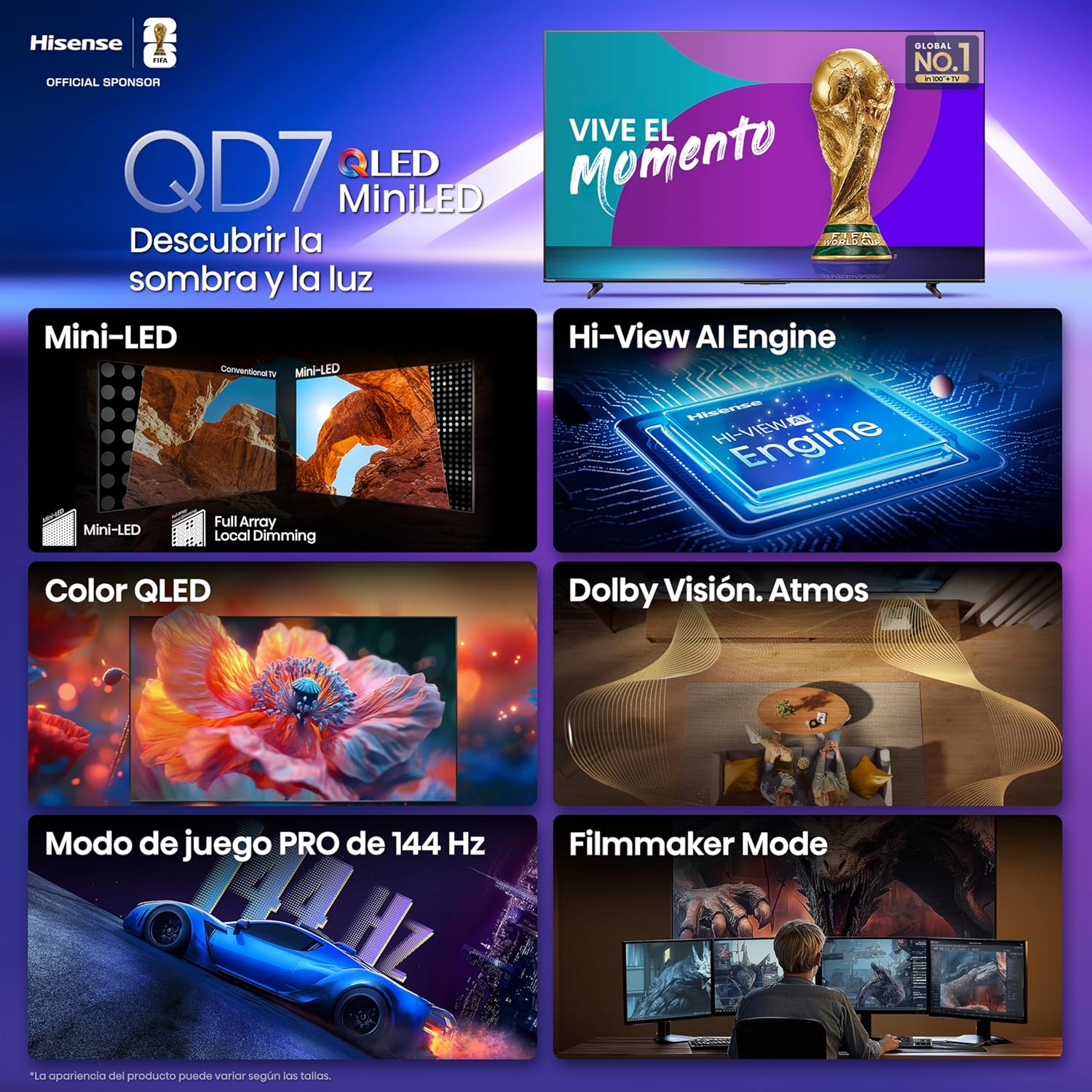 Pantalla Hisense 75QD7QFM-3