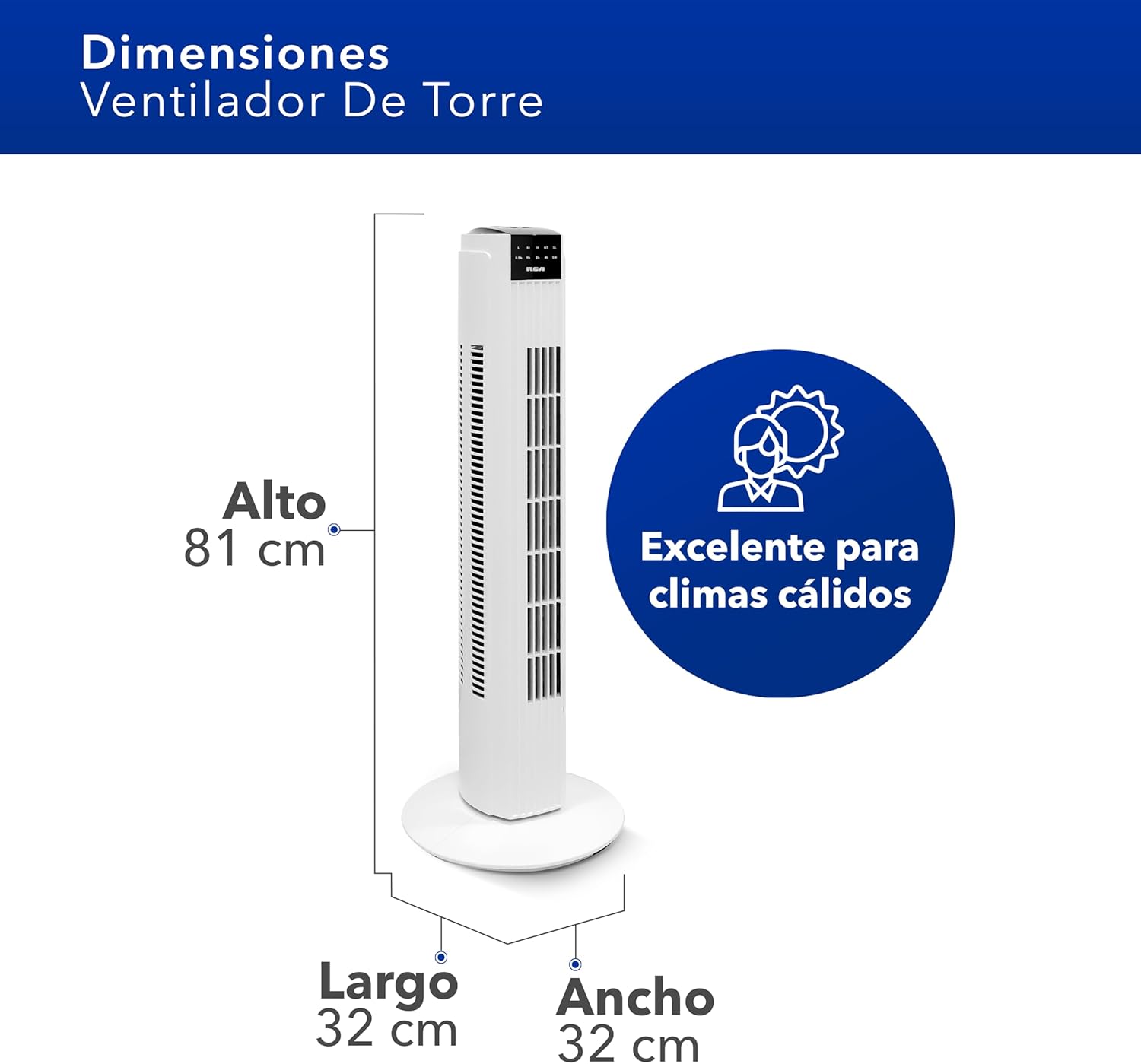 Ventilador de Torre RCA RC-VT2-2