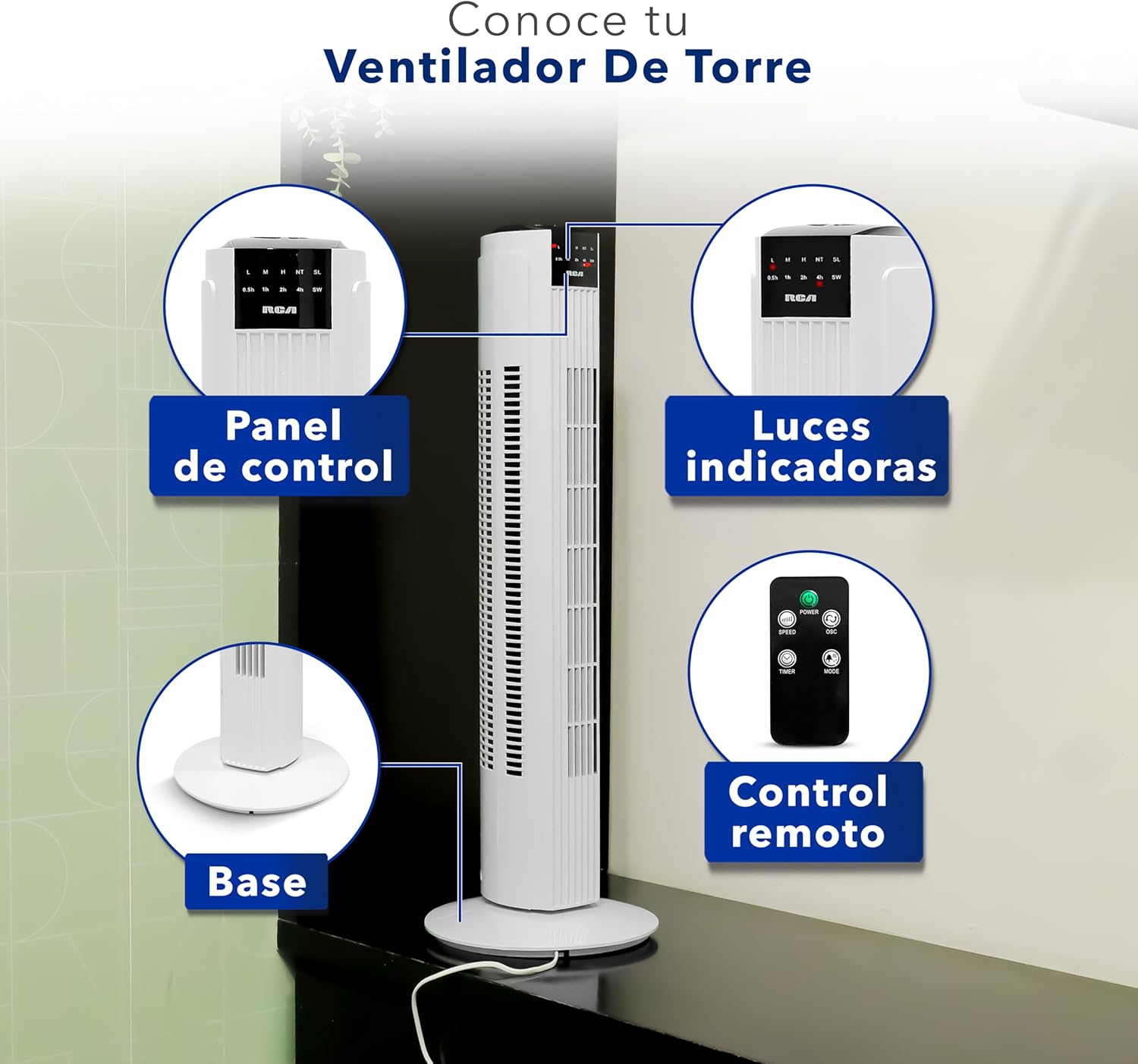 Ventilador de Torre RCA RC-VT2-4
